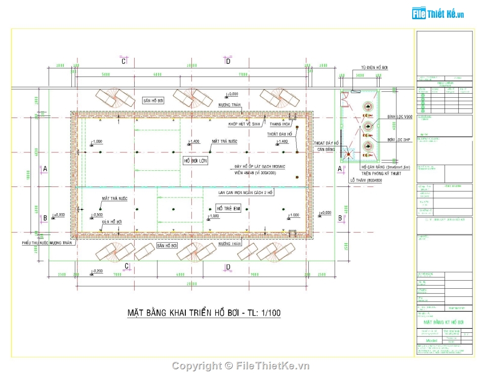 bản vẽ hồ bơi,thiết kế hồ bơi,mẫu hồ bơi đẹp